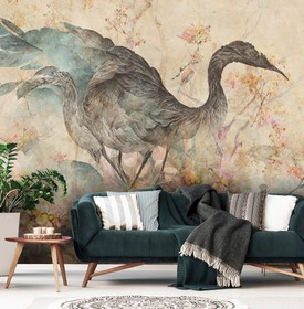 Wall mural Consalnet Art abstraction bird flowers 14676