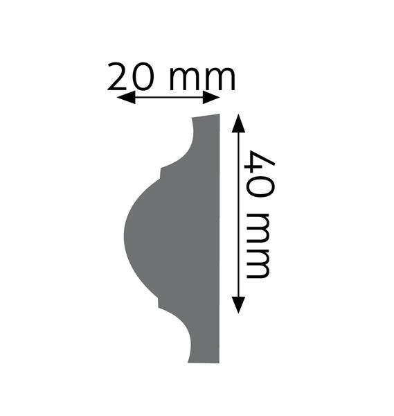 Creativa Listwa ścienna zdobiona z polistyrenu - LNG-09F (flex)