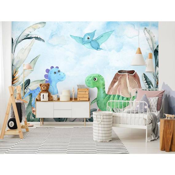 Wall mural Consalnet For kids dinosaurs watercolour 14678