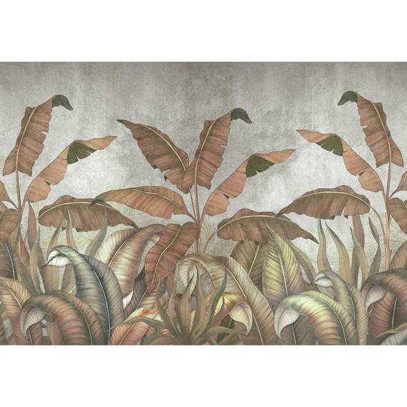 Wall mural Consalnet Imitation nature concrete leaves 14530