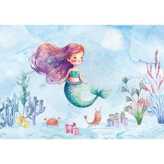 Wall mural Consalnet Watercolor mermaid 14682