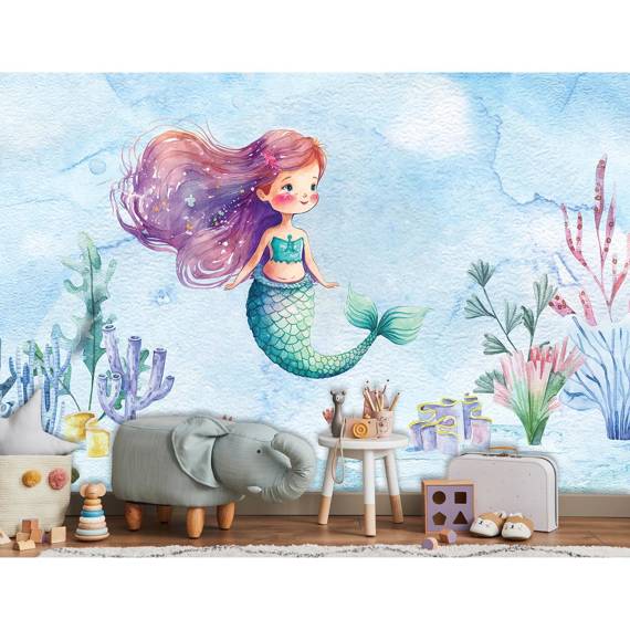 Wall mural Consalnet Watercolor mermaid 14682