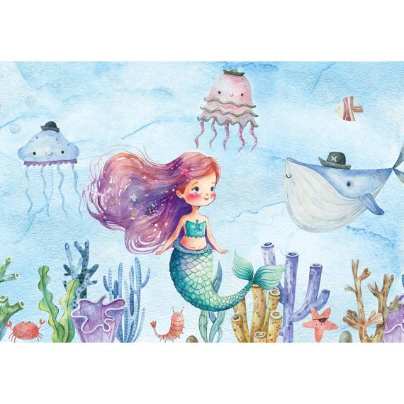 Wall mural Consalnet Watercolor mermaid II 14683