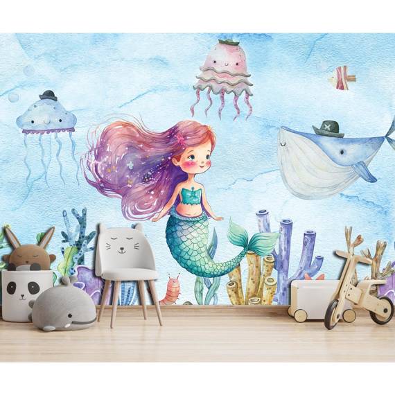 Wall mural Consalnet Watercolor mermaid II 14683