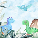 Wall mural Consalnet For kids dinosaurs watercolour 14678