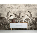 Wall mural Consalnet Imitation nature concrete leaves II 14531