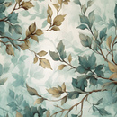 Wall mural Consalnet Painted Leaves Branches 14756