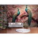 Wall mural Consalnet Peacocks in Cherry Blossoms 14722