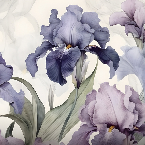 Fototapete Consalnet Violette Blumen Iris 3D 14755