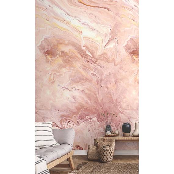 Tapeta ścienna Grandeco One roll One motif - A54201 Pink Marble